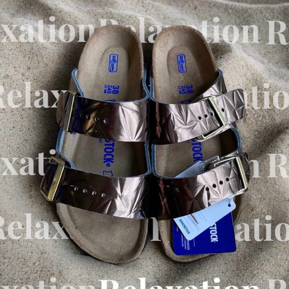 BIRKENSTOCK ARIZONA SPECTRAL TRUFFLE UNISEX SIZE 38 NARROW ( W 7, M 5 ) - Picture 12 of 15